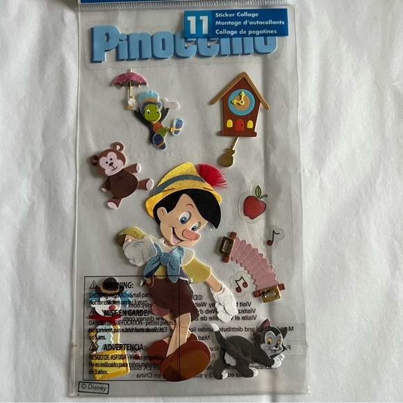 NWT EK Success Disney Pinocchio Dimensional Sticker Set - Picture 3 of 6